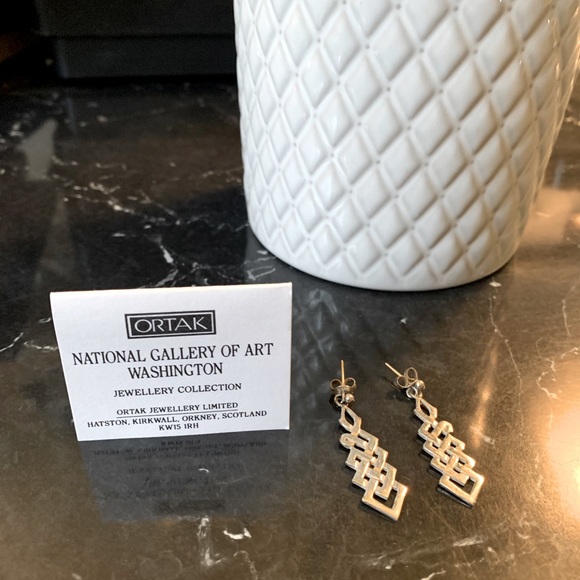 VINTAGE STERLING SILVER EARRINGS - Picture 1 of 5